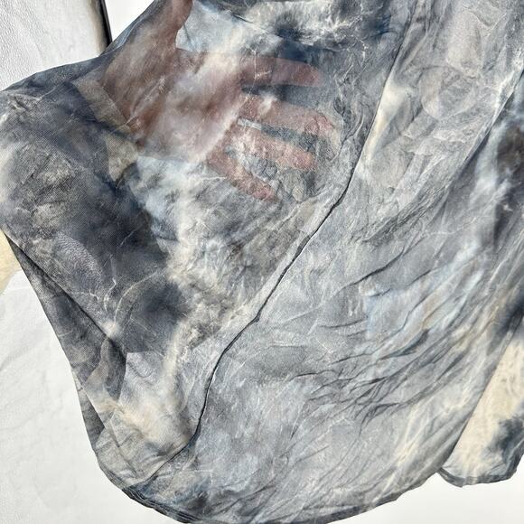 Tamo Design Mesh Kimono Coverup Grey Dusty Cloud Grunge Fairy Goth OS Unisex - Picture 7 of 8